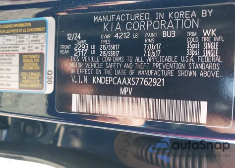 2025 Kia Seltos Lx z USA, uszkodzony, nr VIN KNDEPCAAXS7762921